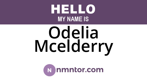 Odelia Mcelderry