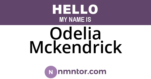 Odelia Mckendrick