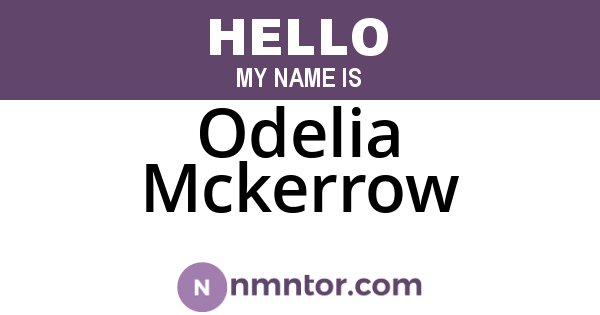 Odelia Mckerrow