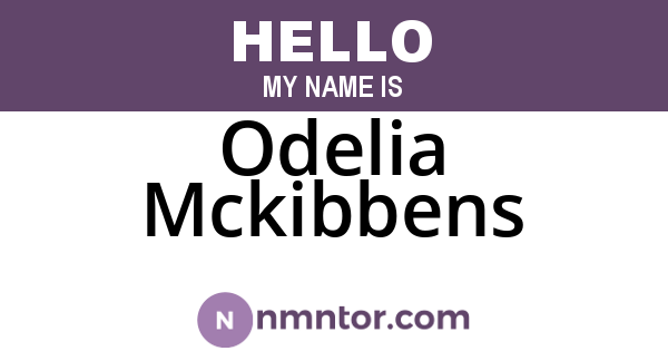 Odelia Mckibbens