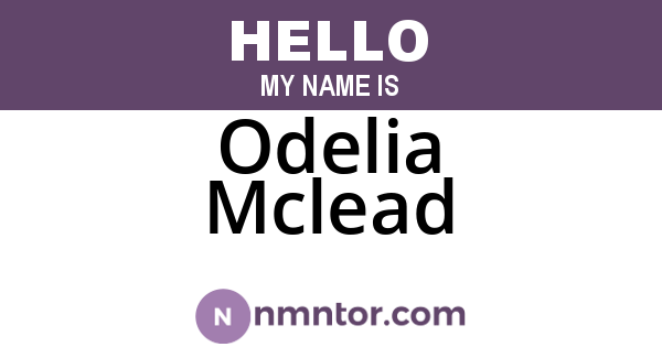 Odelia Mclead