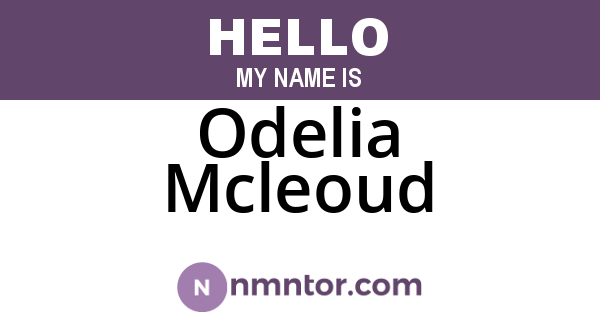 Odelia Mcleoud