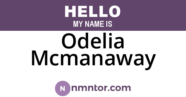 Odelia Mcmanaway