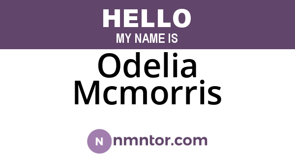 Odelia Mcmorris