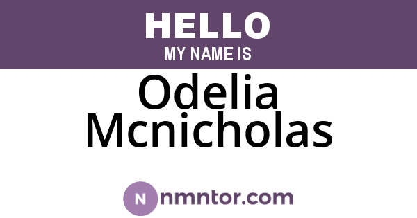 Odelia Mcnicholas