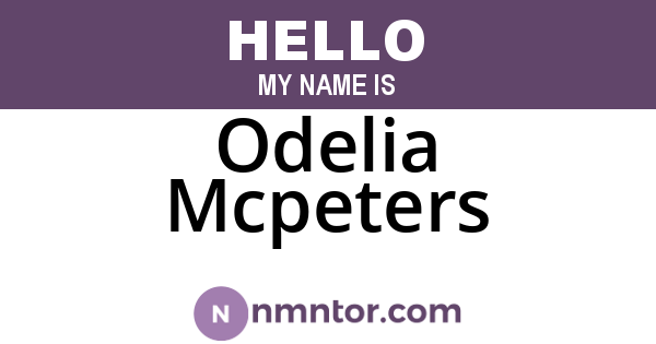 Odelia Mcpeters