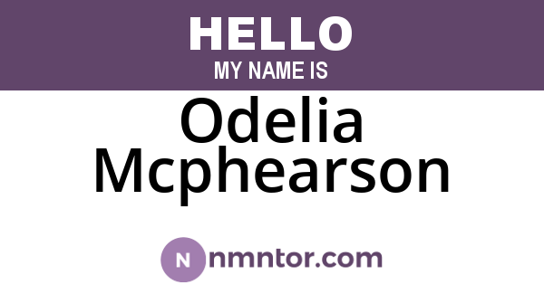 Odelia Mcphearson