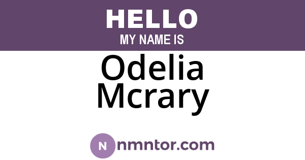 Odelia Mcrary