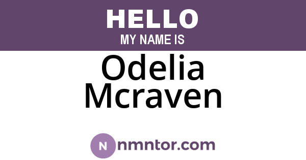Odelia Mcraven