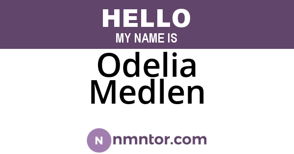 Odelia Medlen