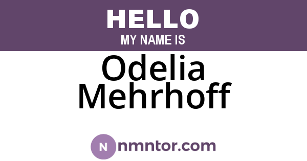 Odelia Mehrhoff