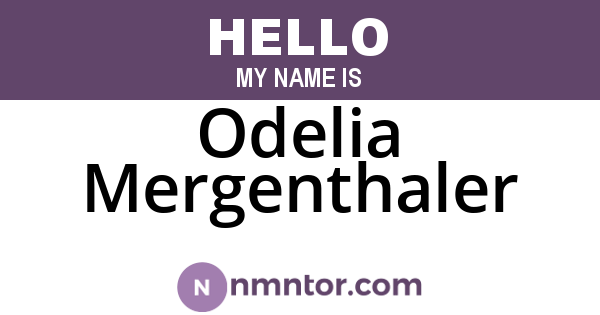 Odelia Mergenthaler