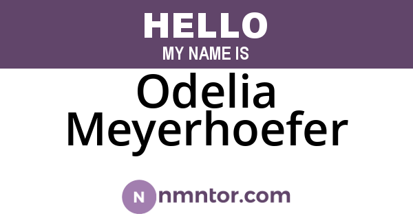 Odelia Meyerhoefer
