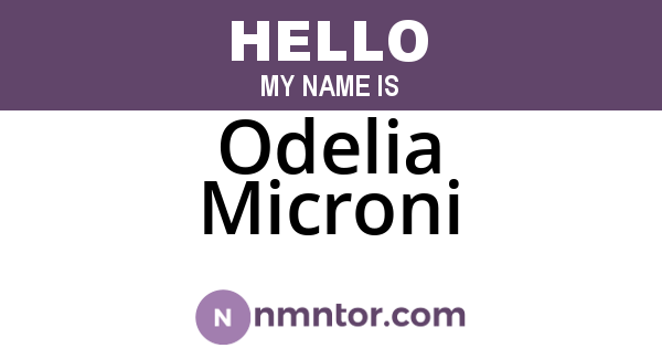 Odelia Microni
