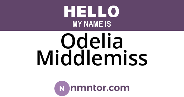 Odelia Middlemiss