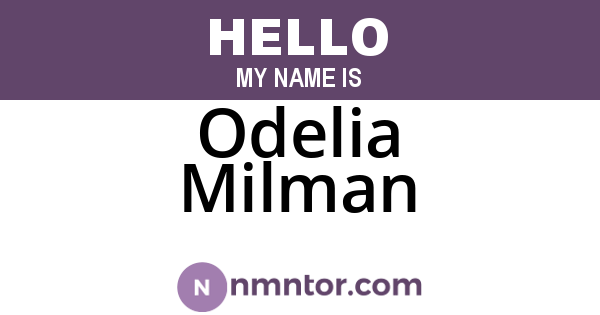 Odelia Milman
