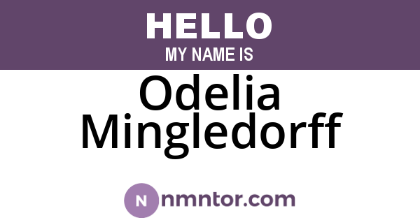 Odelia Mingledorff