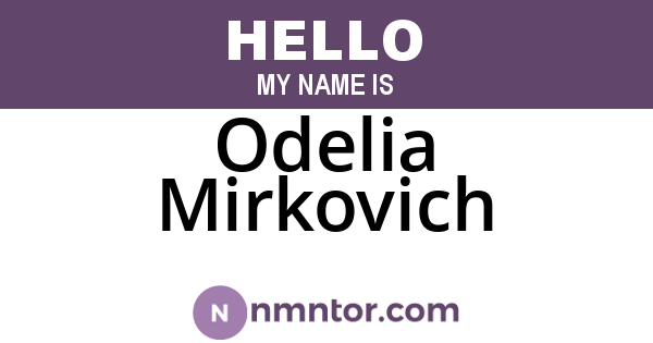 Odelia Mirkovich