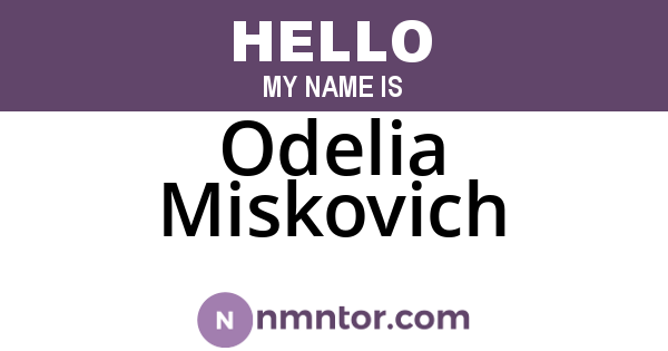 Odelia Miskovich