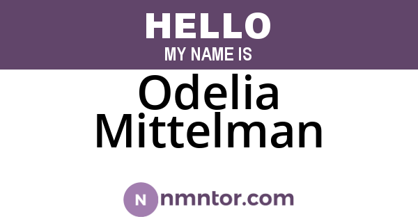 Odelia Mittelman