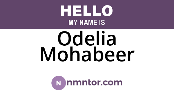 Odelia Mohabeer