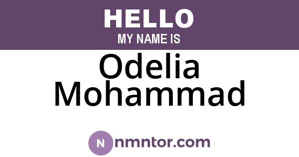 Odelia Mohammad