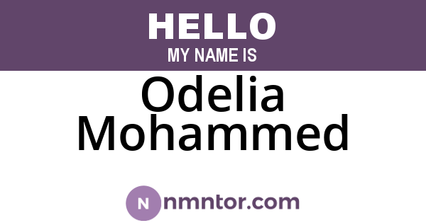 Odelia Mohammed