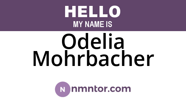 Odelia Mohrbacher