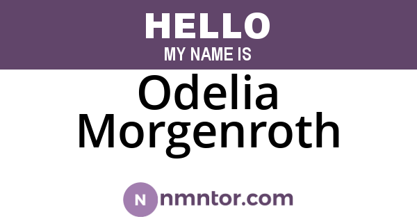 Odelia Morgenroth