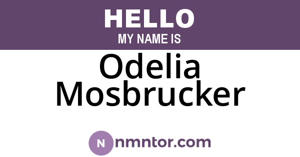 Odelia Mosbrucker