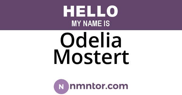 Odelia Mostert
