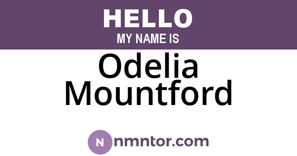 Odelia Mountford
