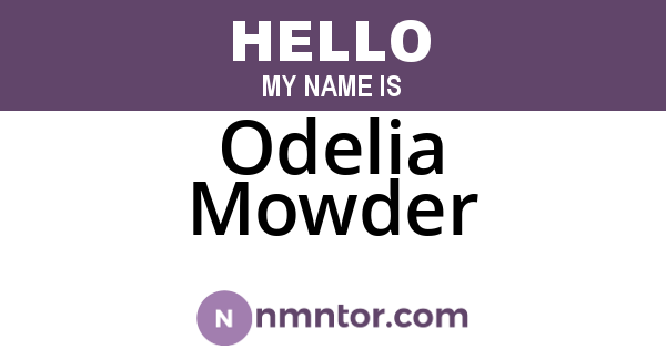 Odelia Mowder