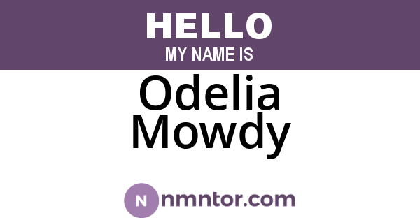 Odelia Mowdy