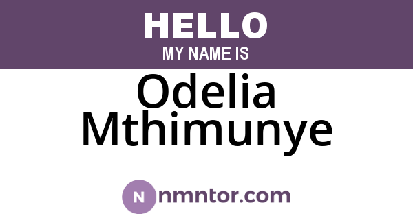 Odelia Mthimunye