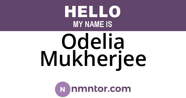 Odelia Mukherjee