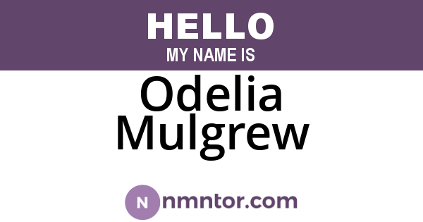 Odelia Mulgrew