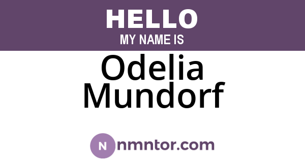 Odelia Mundorf