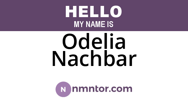 Odelia Nachbar