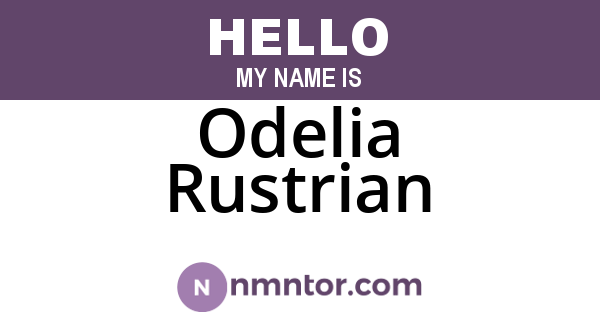 Odelia Rustrian