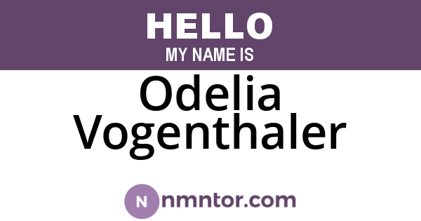 Odelia Vogenthaler