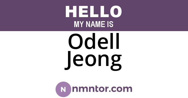 Odell Jeong