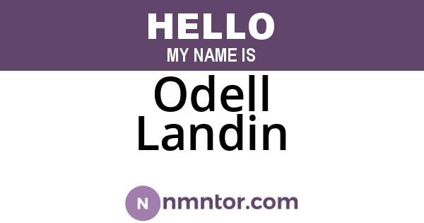 Odell Landin