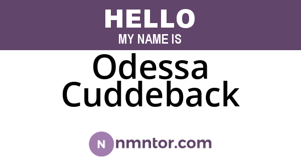 Odessa Cuddeback