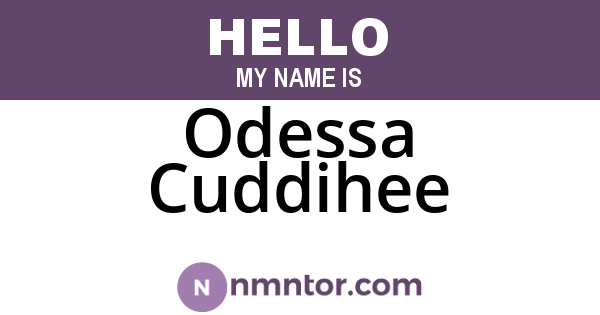Odessa Cuddihee