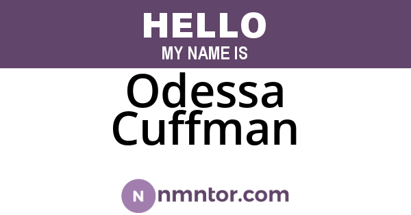 Odessa Cuffman