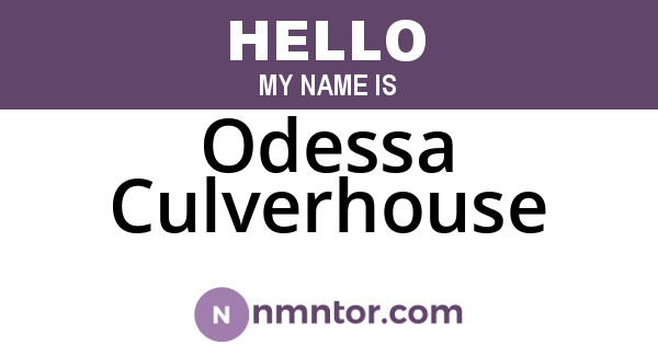 Odessa Culverhouse