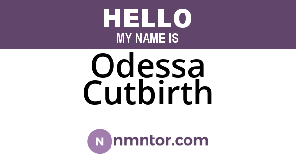 Odessa Cutbirth