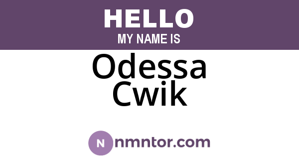 Odessa Cwik