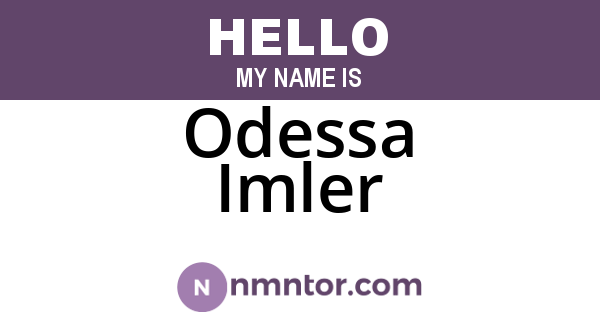 Odessa Imler
